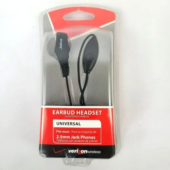 Jabra Verizon Wireless Earbud Headset Universal 2.5mm Jack New Open Box - Picture 1 of 3
